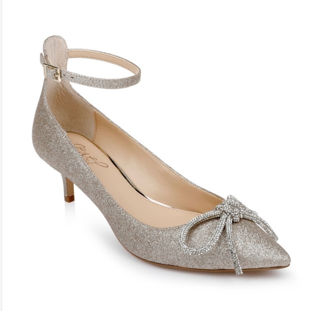 Jewel Badgley Mischka Geranium Kitten Heel Pump Size 5.5‎